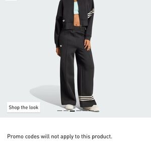 Adidas Women's Black Wide-Leg Pants